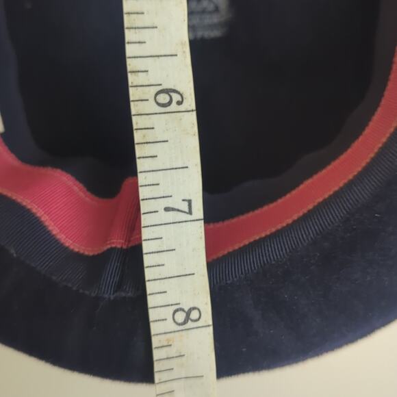 Vintage Navy Blue Velour Made In France Mod Twee Hat main image 5